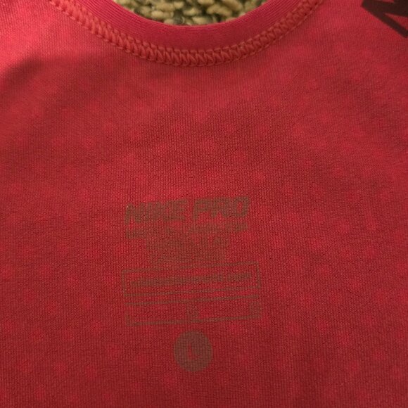 Nike Pro Pink Snow Dot Racerback Tank Top L - Picture 3 of 5